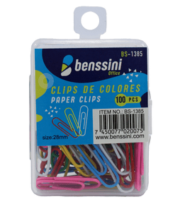 CLIP DE COLORES X100 PZA 28MM 